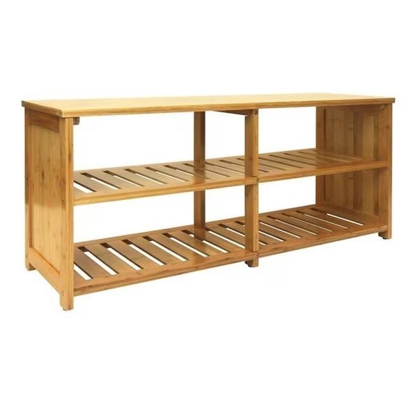Oceanstar BSB1774 Bamboo Entryway Storage Bench; Natural - 10 Pair - 42 x 13 x 18.75 in., Oceanstar, Mfr#: BSB1774