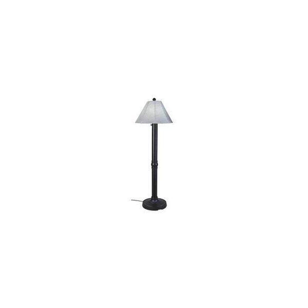 PatioLiving 67620 Seaside Black Body & Canvas Granite Sunbrella Shade Fabric Floor Lamp, Patio Living, Mfr#: 67620
