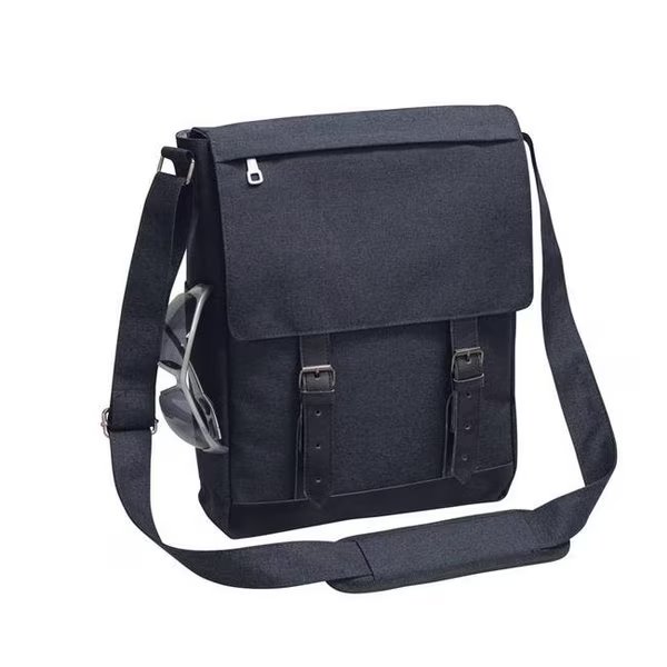 Preferred Nation P4733.BLACK Crosstown Messenger Bag; Black, Preferred Nation, Mfr#: P4733.BLACK
