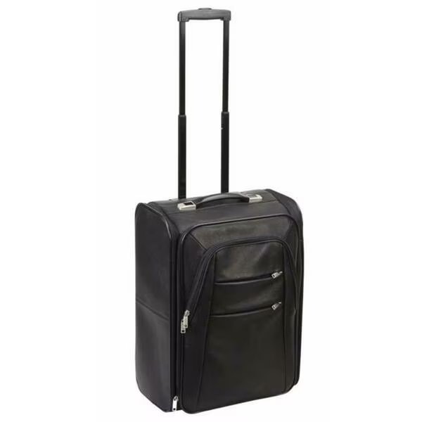 Leather Folding Luggage - Black, Preferred Nation, Mfr#: P6221 BLK