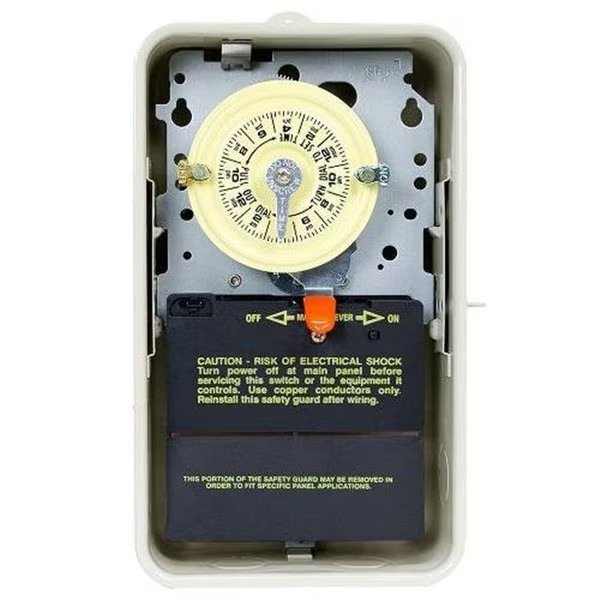 Intermatic T104R3 220V Indoor & Outdoor Timer Switch in Metal Enclosure, Intermatic, Mfr#: T104R3