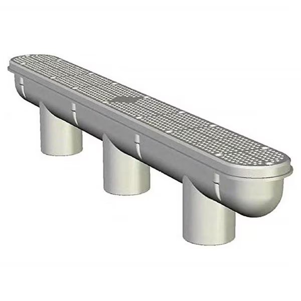 32 in. Unblockable Channel Main Drain with Sump, White, Strike3, Mfr#: ST2634864