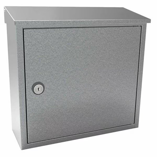 Allux 400 Top-loading Locking Wall Mounted Mailbox, Galvanized Steel, Qualarc, Mfr#: ALX-400-GAL