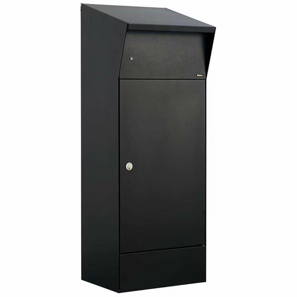Allux Bjorn Top Loading Freestanding Parcel Mailbox, Black, Qualarc, Mfr#: ALX-BP