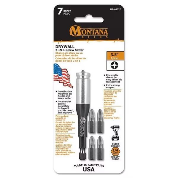 Montana Brand MB-03027 Drywall Screw Setter Set, Montana Brand, Mfr#: MB-03027