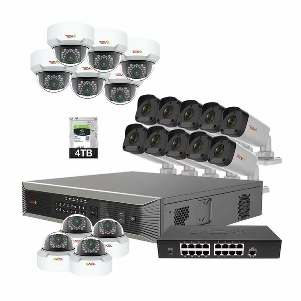 Ultra Plus HD 32 Channel 4TB NVR Surveillance System with 20 x 4 Megapixel Cameras, Revo America, Mfr#: RUP321MD10GB10G-4T