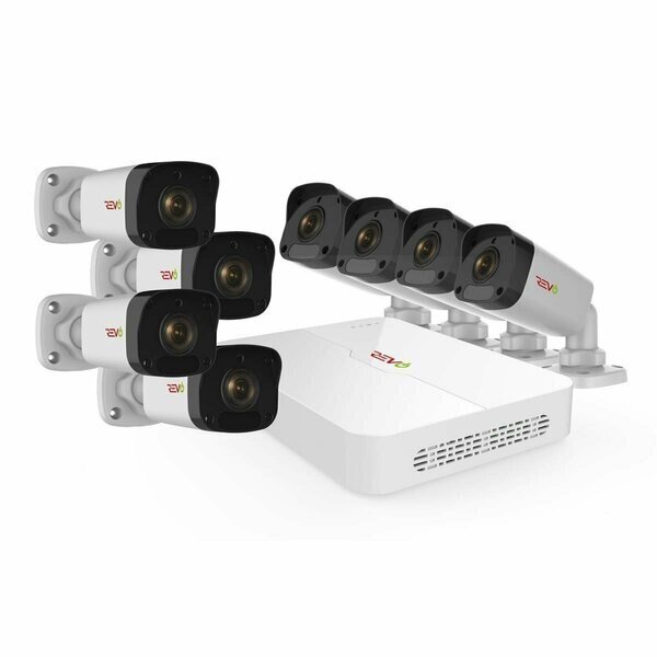 Ultra HD 8 Channel 2TB NVR Surveillance System with 8 x 2 Megapixel Cameras, Revo America, Mfr#: RU82B8E-2T