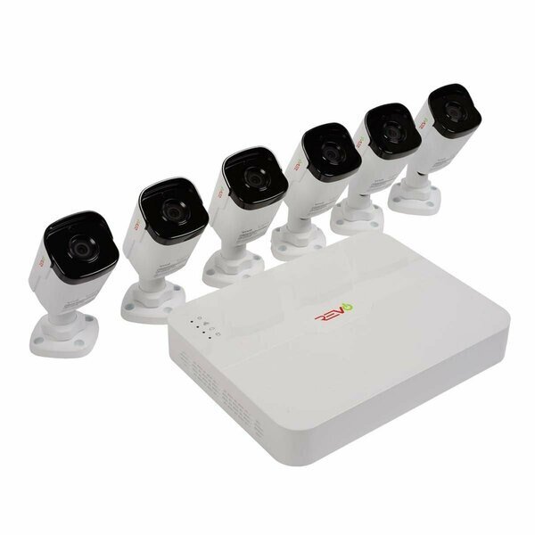 Ultra HD Audio Capable 8 Channel Surveillance System with 6 4MP Cameras, Revo America, Mfr#: RU82B6GA-2T