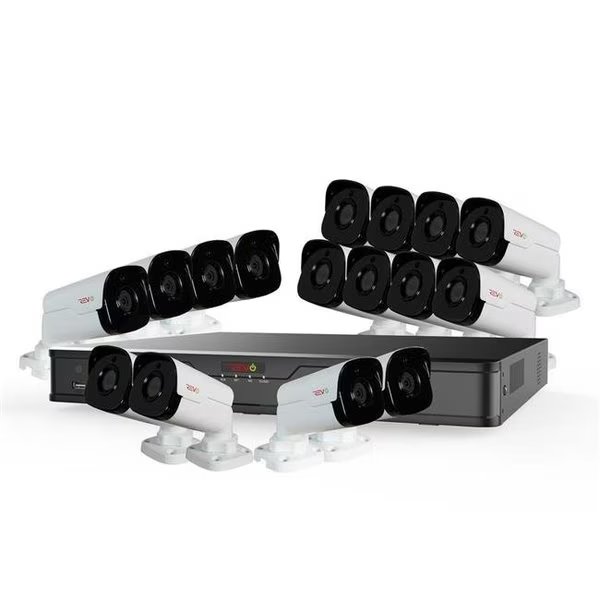 Revo America RU162B16GA-4T Ultra HD Audio Capable 16 Channel Surveillance System with 16 4MP Cameras, Revo America, Mfr#: RU162B16GA-4T