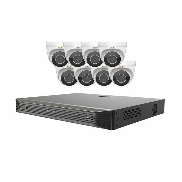 Ultra HD Audio Capable 16 Channel 3TB NVR Surveillance System with 8 4 Megapixel Cameras, Revo America, Mfr#: RU162BNDL-1