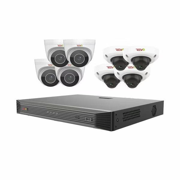 Ultra HD Audio Capable 16 Channel 3TB NVR Surveillance System with 8 4 Megapixel Motorized Cameras, Revo America, Mfr#: RU162BNDL-2