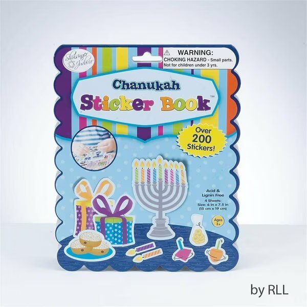 Chanukah Sticker Book, 200 Stickers, 4 Pages, Rite Lite, Mfr#: TY-14344