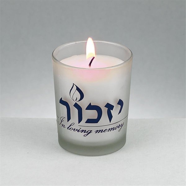 25 in Frosted Glass 1 Day Yizkor Memorial Candle 12PK, Eyecatcher, Mfr#: EY1614877