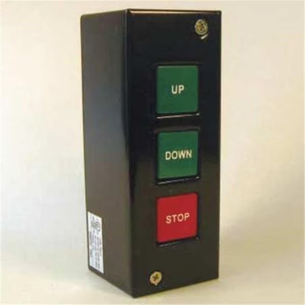 NEMA 1 Momentary Contact Up-Down-Stop 3 Position Pushbutton Commercial Control, Boombox, Mfr#: BO1411671