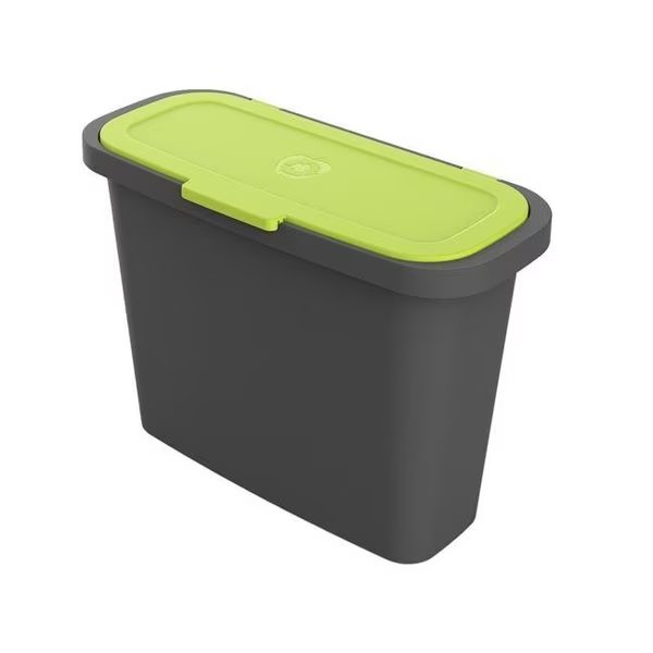 RSI RSI-MC-C9 2.4 gal Large Kitchen Caddie Compost Bin - Black & Green, Rsi, Mfr#: RSI-MC-C9