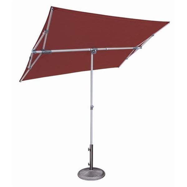 Capri SSBU-5X7RT5T-P083 4.95 x 6.93 ft. Rectangle Balcony Umbrella in Deep Red, Capri, Mfr#: SSBU-5X7RT5T-P083