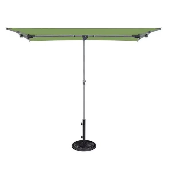 Capri SSBU-5X7RT5T-P027 5 x 7 ft. Rectangular Contemporary Umbrella; Platinum & Lime, Capri, Mfr#: SSBU-5X7RT5T-P027