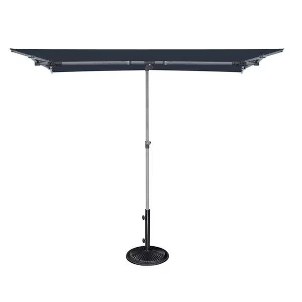 Capri SSBU-5X7RT5T-P030 5 x 7 ft. Rectangular Contemporary Umbrella; Platinum & Navy, Capri, Mfr#: SSBU-5X7RT5T-P030