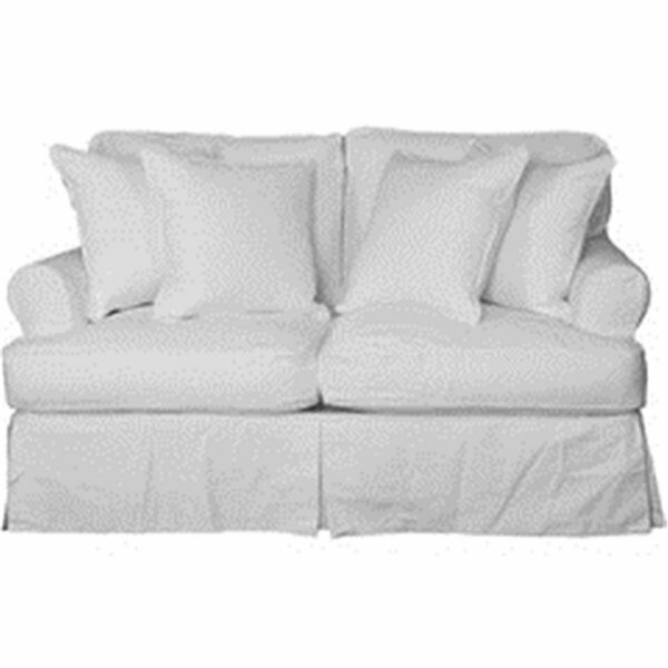 Horizon Slipcovered Loveseat White, Sunset Trading, Mfr#: SU-117610-423080