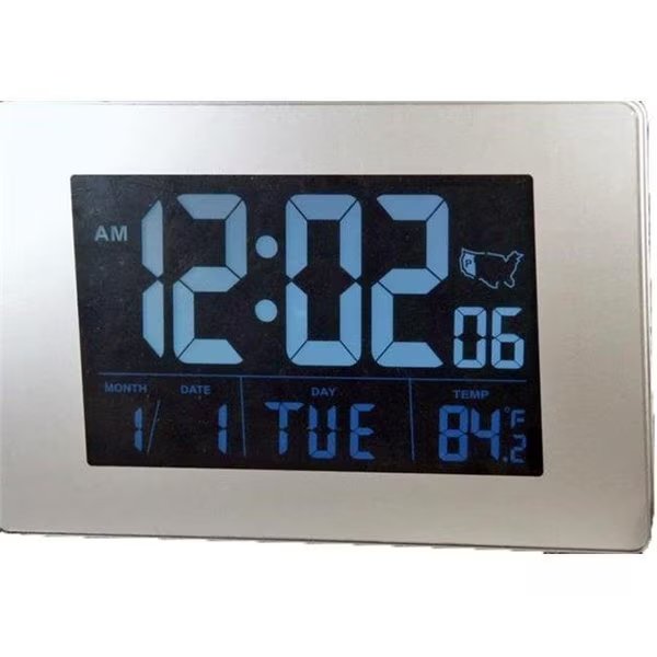 Sonnet T-4645 1.75 in. Atomic Clock with White Time Numbers & AC Adapter, Sonnet, Mfr#: T-4645