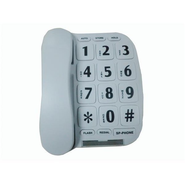 Sonnet Industries P-581 Large Button Telephone; White, Sonnet Industries, Mfr#: P-581