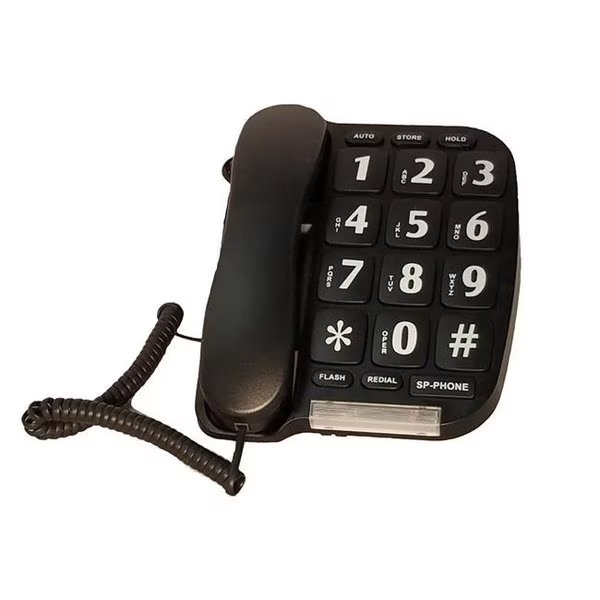 Sonnet Industries P-582 Large Button Telephone; Black, Sonnet Industries, Mfr#: P-582