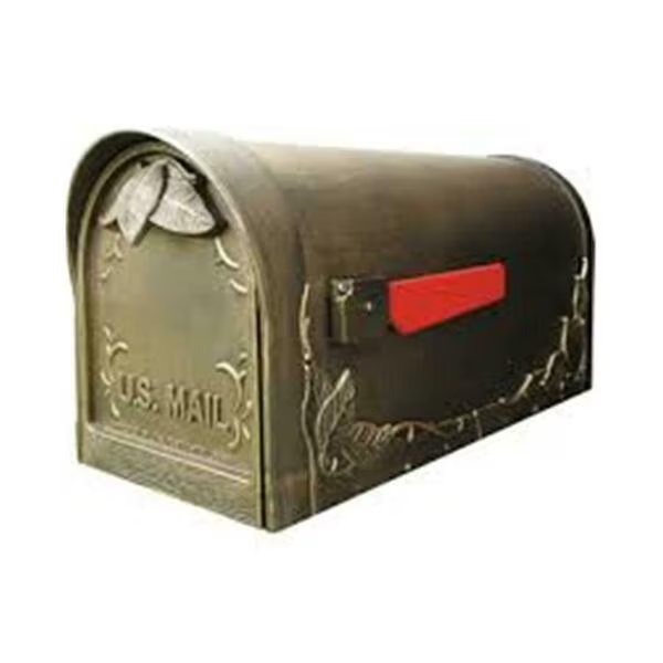 Floral Cast Aluminum Address Plaque with Brushed Aluminum Numbers - Times Font, Black, Special Lite Products, Mfr#: SAP-4350-101-BLK