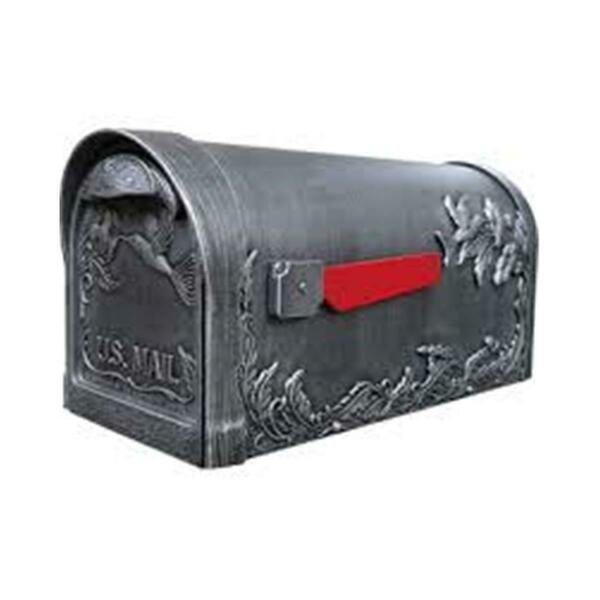 Hampton Cast Aluminum Address Plaque with Brushed Aluminum Numbers - Times Font, Black, Special Lite Products, Mfr#: SAP-4360-101-BLK
