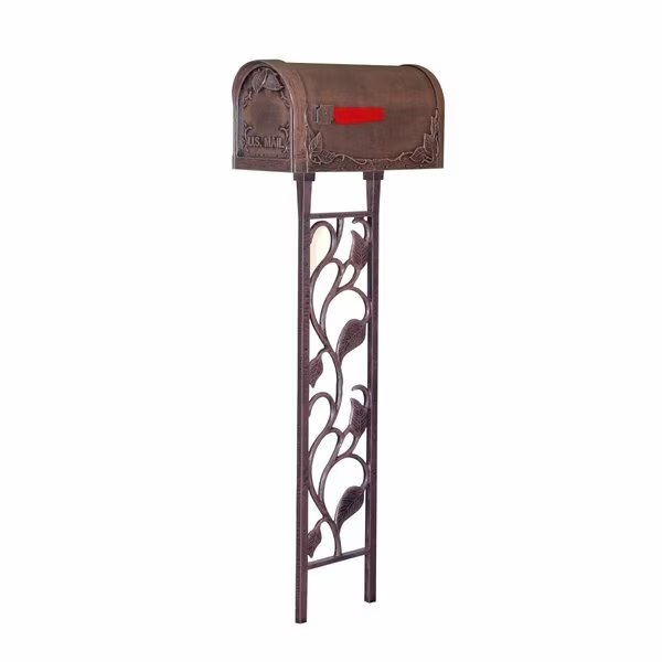 Floral Curbside with Floral Mailbox Post, Copper, Special Lite, Mfr#: SCF-1003_450-CP