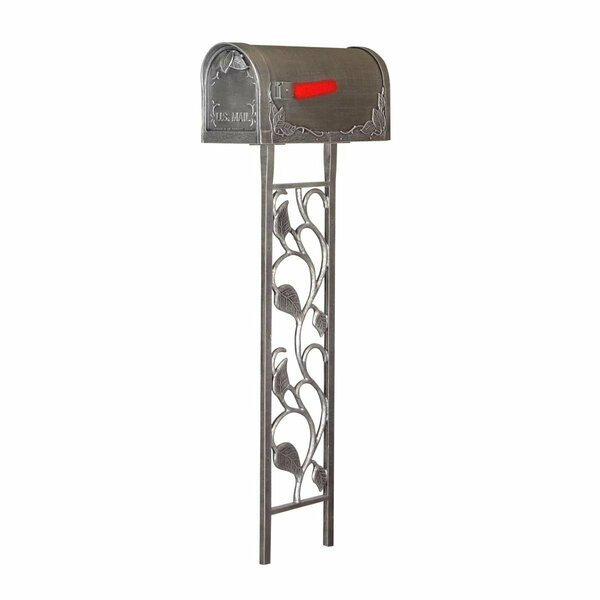 Floral Curbside with Floral Mailbox Post, Swedish Silver, Special Lite, Mfr#: SCF-1003_450-SW