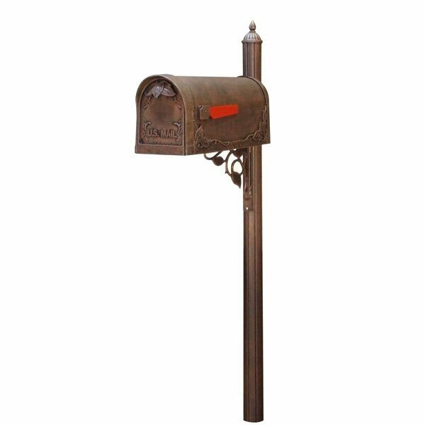 Floral Curbside with Albion Mailbox Post, Copper, Special Lite, Mfr#: SCF-1003_SPK-651-CP