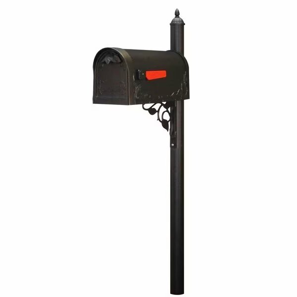 Floral Curbside with Albion Mailbox Post, Black, Special Lite, Mfr#: SCF-1003_SPK-651-BLK