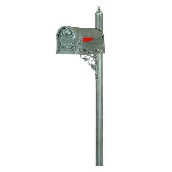 Floral Curbside with Albion Mailbox Post, Verde Green, Special Lite, Mfr#: SCF-1003_SPK-651-VG
