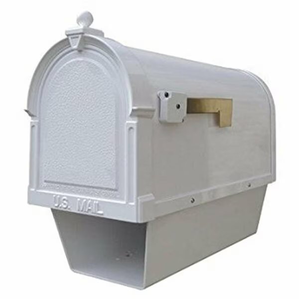 Berkshire Curbside Mailbox with Paper Tube, White, Special Lite Products, Mfr#: SCB-2015-WH