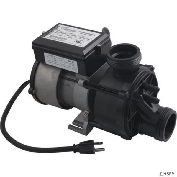 115V 5.5A Bath Pump  Genesis Front & Top with Air Switch, Powerhouse, Mfr#: PO1413599