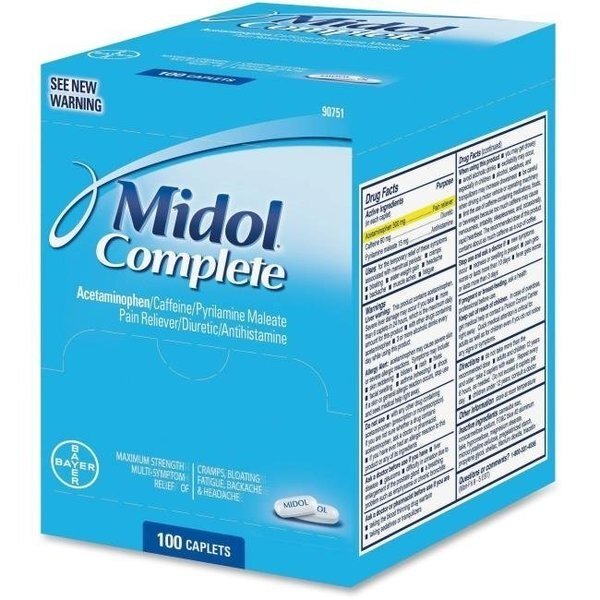 Westcott ACM90751 Midol Complete Pain Reliever Caplets; Blue, Westcott, Mfr#: ACM90751