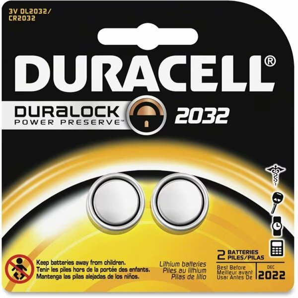 Coin Button Lithium Batteries, 2PK, Geographics, Mfr#: DURDL2032B2PK