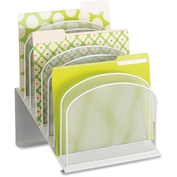 Onyx Wire Mesh Desktop Organizer; White, Roomfactory, Mfr#: RO824784