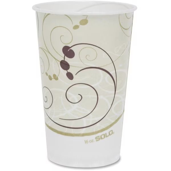 16 fl oz Solo Symphony Cold Paper Cups, Dart Container, Mfr#: SCCRW16J8000CT