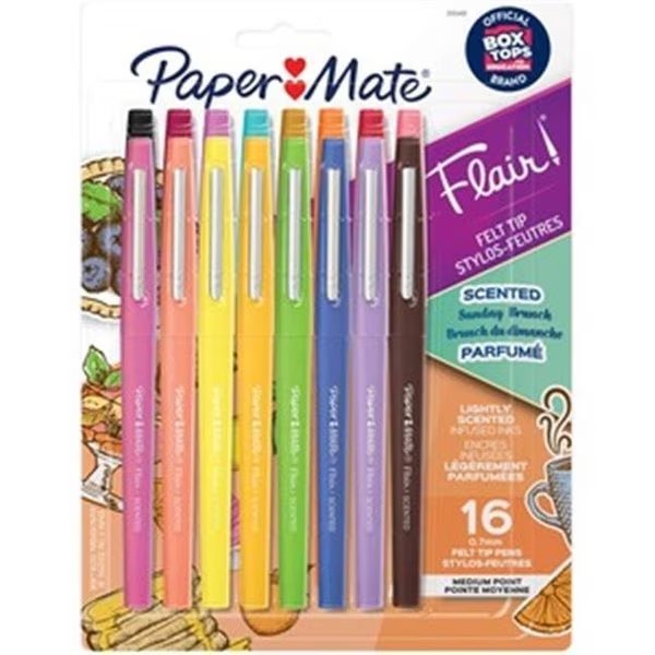 Newell Brands PAP2125408 Paper Mate Flair Scented Pens; Assorted Color - 16 Count, Newell Brands, Mfr#: PAP2125408