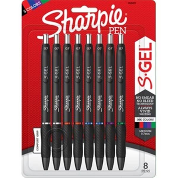 Newell Brands SAN2126231 7 mm Sharpie S-Gel Pens - Pack of 8, Newell Brands, Mfr#: SAN2126231