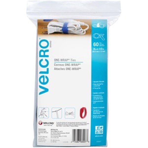 cloth hook and eye VEK93007 8 x 0.5 in. Reusable Tie - Pack of 60, Velcro Brand, Mfr#: VEK93007