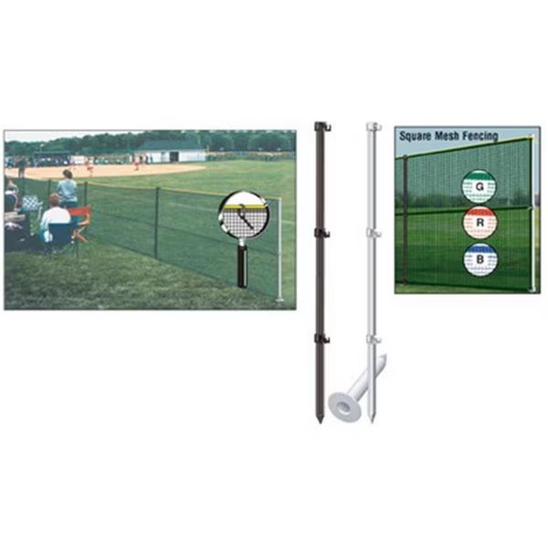 Outfield Fence Pack without Ground Sockets; Dark Green, Omnisports, Mfr#: OM1415143