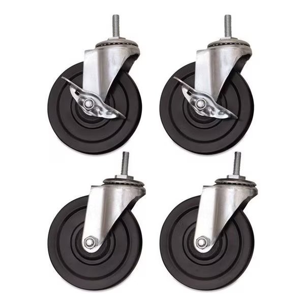 Alera SW690004 4 in. Optional Casters for Wire Shelving PVC Grip Ring - 200 lbs Caster, Alera, Mfr#: SW690004