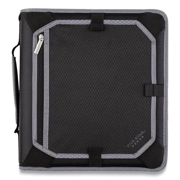 2 in. 3 Rings Zipper Binder, Black & Gray Accents, Mead Products, Mfr#: 29052IT8