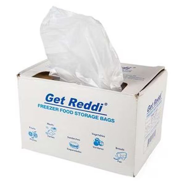8 lb 0.5 mm Get Reddi Freezer Food Storage Bag, Clear, Inteplast Group, Mfr#: PBR37HD