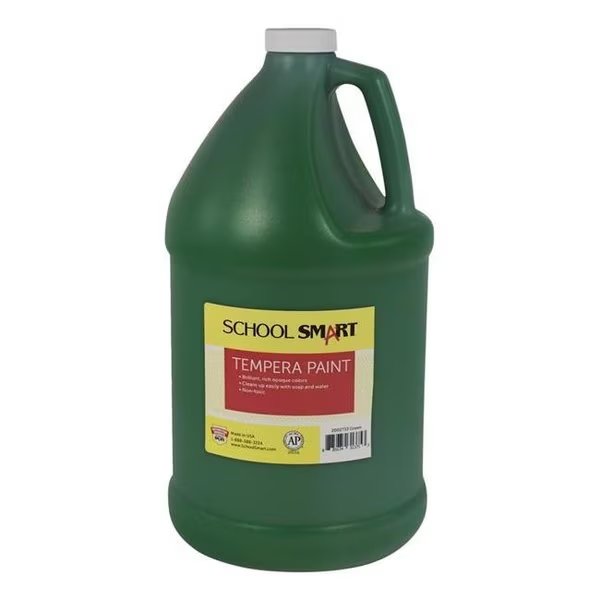 School Smart 2002733 1 gal Tempera Paint; Green, School Smart, Mfr#: 2002733