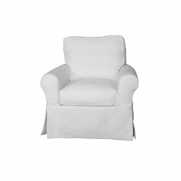 Horizon Slipcovered Swivel Chair Peyton Pearl, Sunset Trading, Mfr#: SU-114993-391081