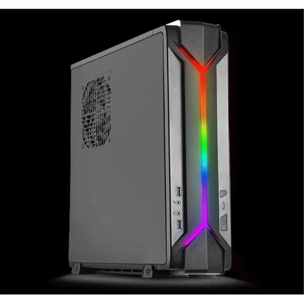 Slim Mini-ITx Case with RGB Light Strip, White, Abacus, Mfr#: AB2661802