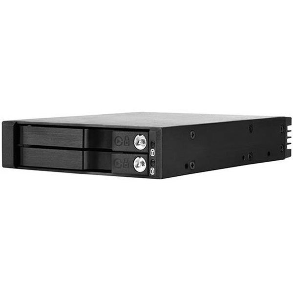 Silver Stone Technologies FS202B 1 x 3.5 in. Device Bay to 2 x 2.5 in. SAS & SATA 6.0 Gbits Trayless Hot Swap Cage, Silverstone, Mfr#: FS202B